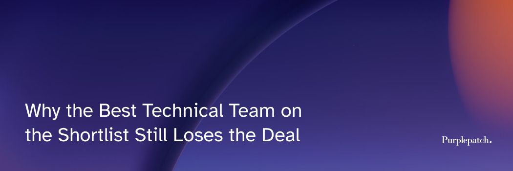 Technical services team presenting its expertise to an enterprise buying committee